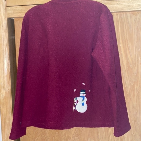 Vintage Christopher and Banks, winter  Sherpa fleece jacket 90’s Y2K Christmas - Picture 2 of 5